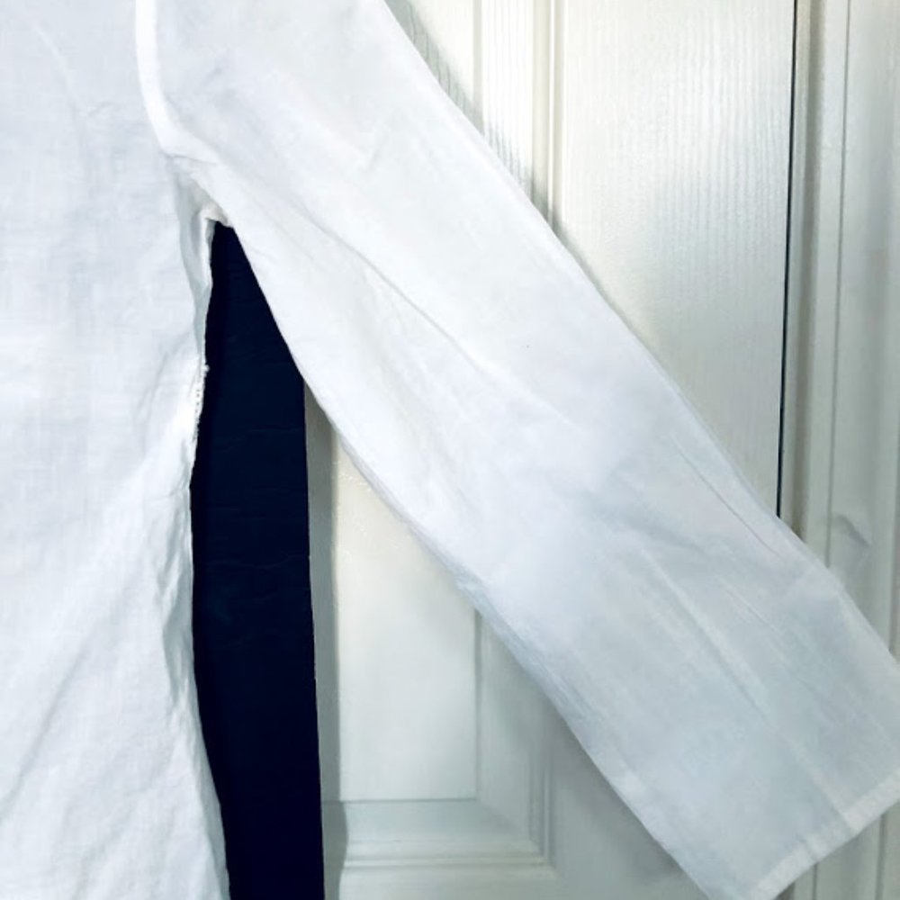ANCHOR BLUE White cotton long sleeve top L NWOT - Picture 11 of 15